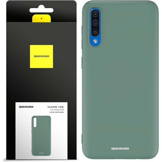 Spacecase Silicone Case Galaxy A50 dark green - (5905123436185)