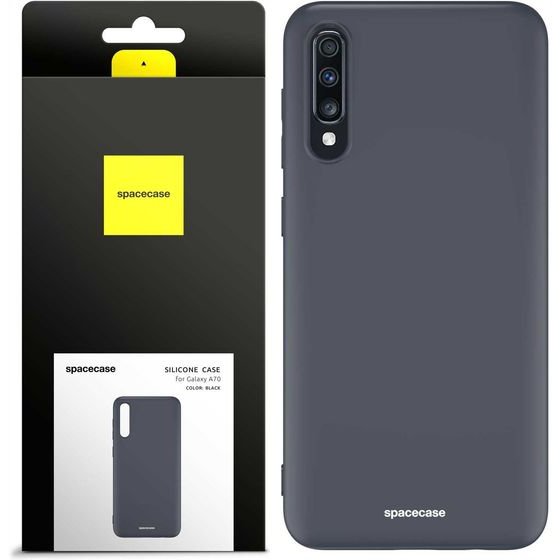 Spacecase Silicone Case Galaxy A70 black - (5905123436475)