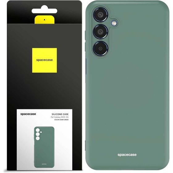 Spacecase Silicone Case Galaxy M35 5G dark green - (5905719110925)