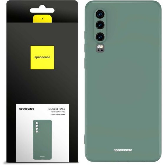 Spacecase Silicone Case Huawei P30 dark green - (5905123437861)