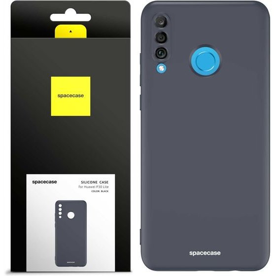 Spacecase Silicone Case Huawei P30 Lite black - (5905123437915)