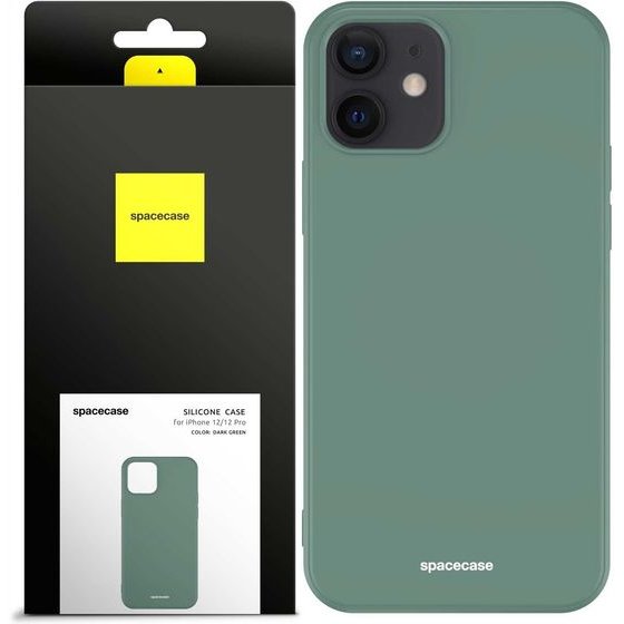 Spacecase Silicone Case iPhone 12/12 Pro dark green - (5905123433580)