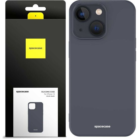 Spacecase Silicone Case iPhone 13 black - (5905123441592)