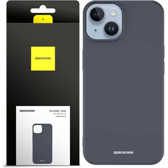 Spacecase Silicone Case iPhone 14 black - (5905123433870)