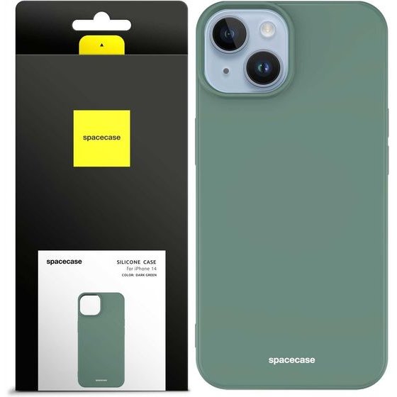 Spacecase Silicone Case iPhone 14 dark green - (5905123433900)