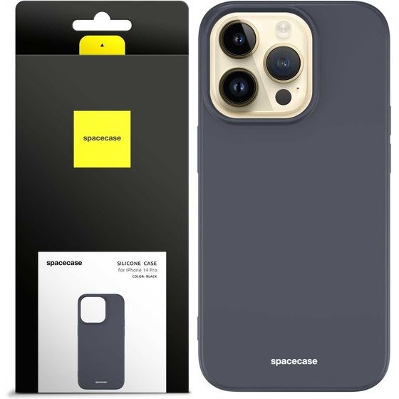Spacecase Silicone Case iPhone 14 Pro Max black - (5905123434112)