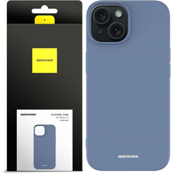 Spacecase Silicone Case iPhone 15 blue - (5905719103477)