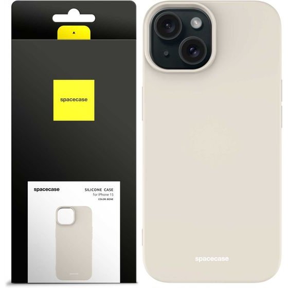 Spacecase Silicone Case iPhone 15 bone - (5905719103491)