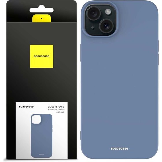 Spacecase Silicone Case iPhone 15 Plus blue - (5905719103552)