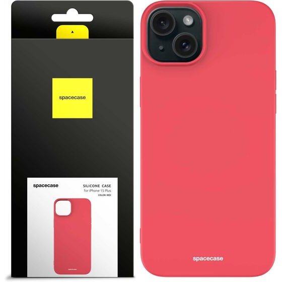 Spacecase Silicone Case iPhone 15 Plus red - (5905719103583)