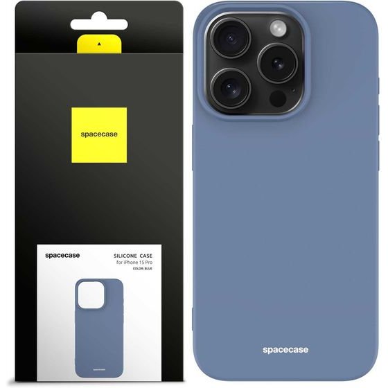 Spacecase Silicone Case iPhone 15 Pro blue - (5905719103613)