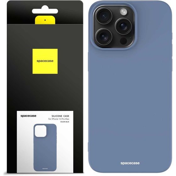 Spacecase Silicone Case iPhone 15 Pro Max blue - (5905719103699)