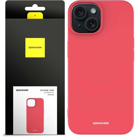 Spacecase Silicone Case iPhone 15 red - (5905719103507)