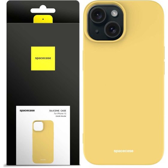 Spacecase Silicone Case iPhone 15 yellow - (5905719103538)