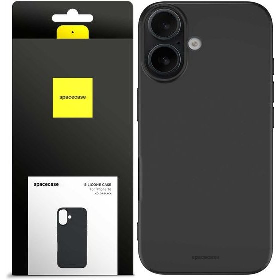 Spacecase Silicone Case iPhone 16 black - (5905719111489)