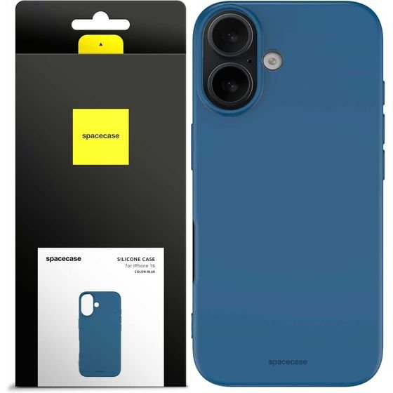 Spacecase Silicone Case iPhone 16 blue - (5905719111496)