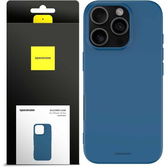 Spacecase Silicone Case iPhone 16 Pro blue - (5905719111557)