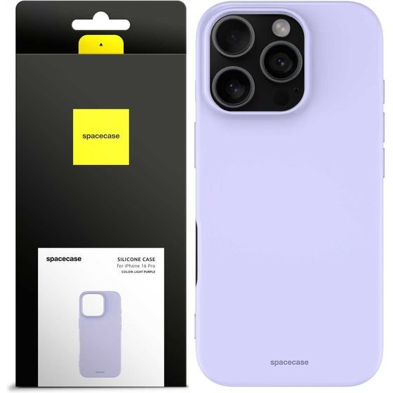Spacecase Silicone Case iPhone 16 Pro light purple - (5905719111588)