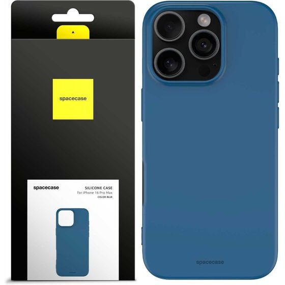 Spacecase Silicone Case iPhone 16 Pro Max blue - (5905719111601)