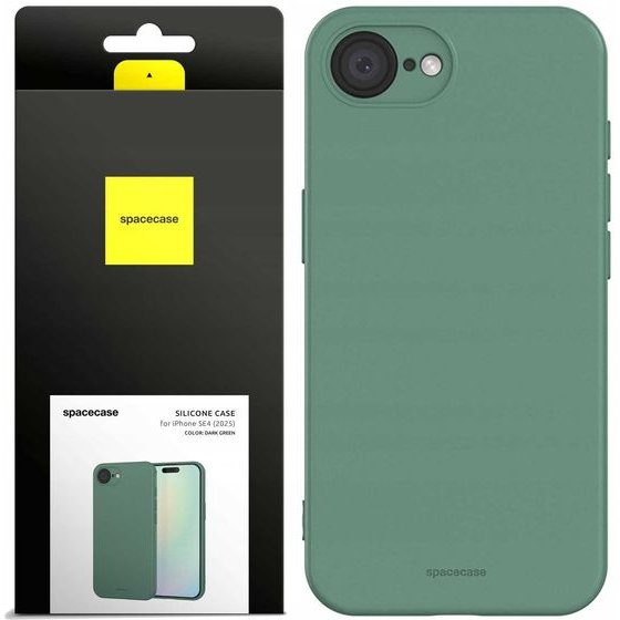 Spacecase Silicone Case iPhone 16E / 17E dark green - (5905719117894)