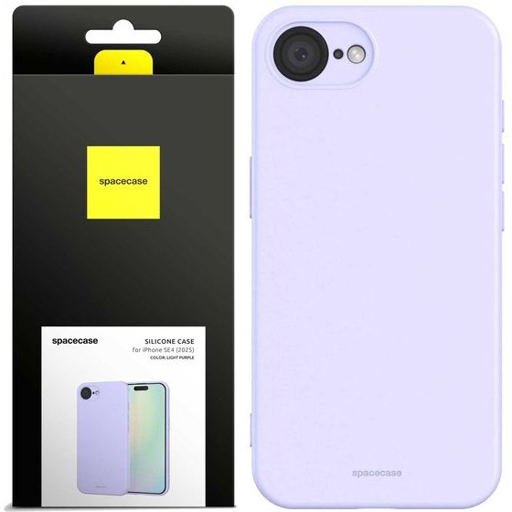 Spacecase Silicone Case iPhone 16E / 17E Light Purple - (5905719117900)