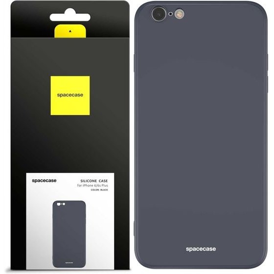 Spacecase Silicone Case iPhone 6/6s Plus black - (5905123434273)