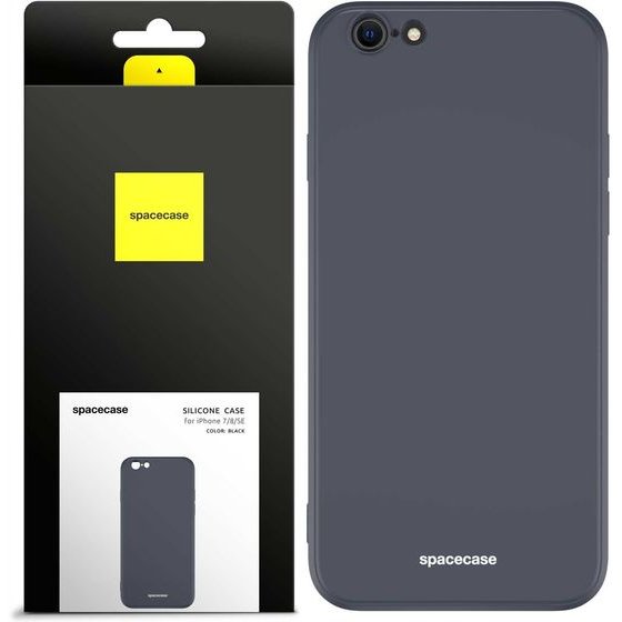 Spacecase Silicone Case iPhone 7/8/SE black - (5905123434433)