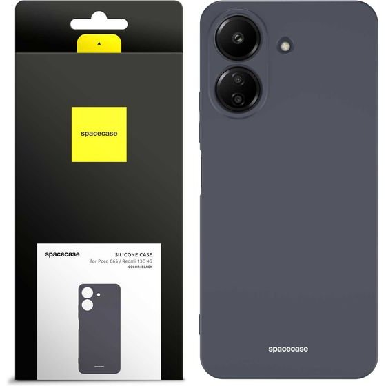 Spacecase Silicone Case Poco C65 / Redmi 13C 4G black - (5905719107239)