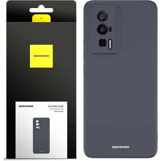 Spacecase Silicone Case Poco F5 Pro black - (5905719015947)