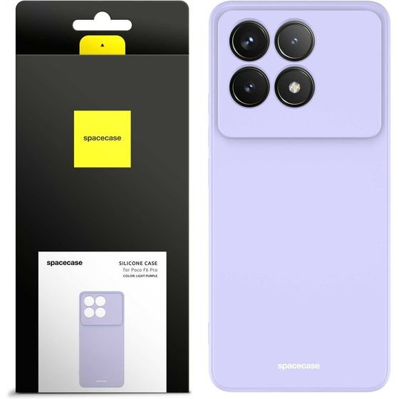 Spacecase Silicone Case Poco F6 Pro light purple - (5905719110659)