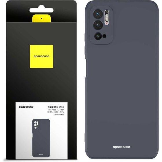Spacecase Silicone Case Poco M3 Pro/ Note 10 5G black - (5905123438707)