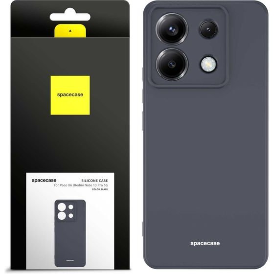 Spacecase Silicone Case Poco X6 / RM Note 13 Pro 5G black - (5905719107963)