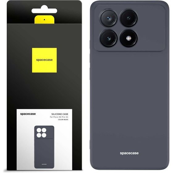 Spacecase Silicone Case Poco X6 Pro 5G black - (5905719107741)