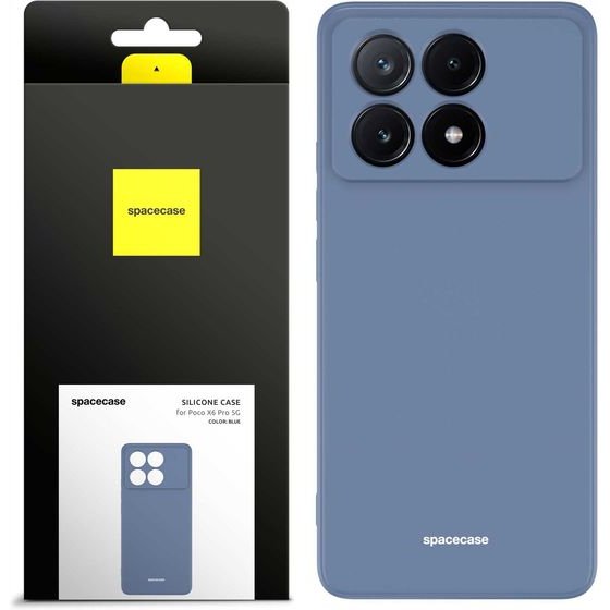 Spacecase Silicone Case Poco X6 Pro 5G blue - (5905719107758)
