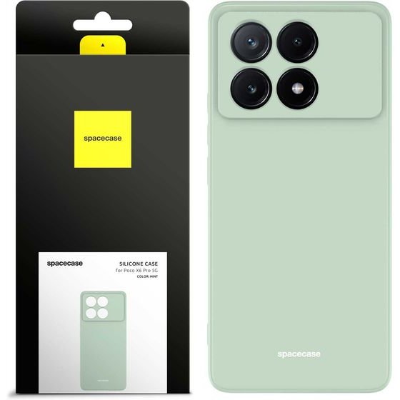 Spacecase Silicone Case Poco X6 Pro 5G mint - (5905719107802)