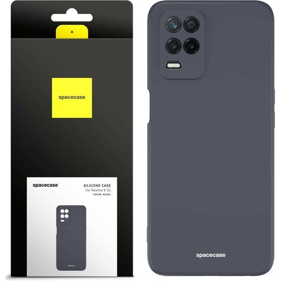 Spacecase Silicone Case Realme 8 5G black - (5905123438783)