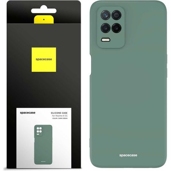 Spacecase Silicone Case Realme 8 5G dark green - (5905123438813)