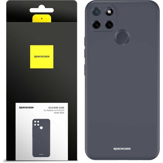 Spacecase Silicone Case Realme C21Y/C25Y black - (5905123439100)