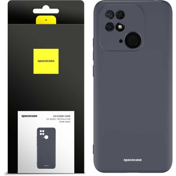 Spacecase Silicone Case Redmi 10C/Poco C40 black - (5905123440144)