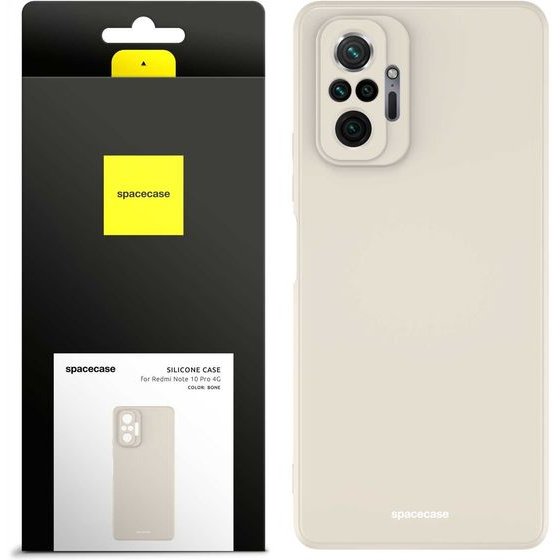 Spacecase Silicone Case Redmi Note 10 Pro bone - (5905123439766)
