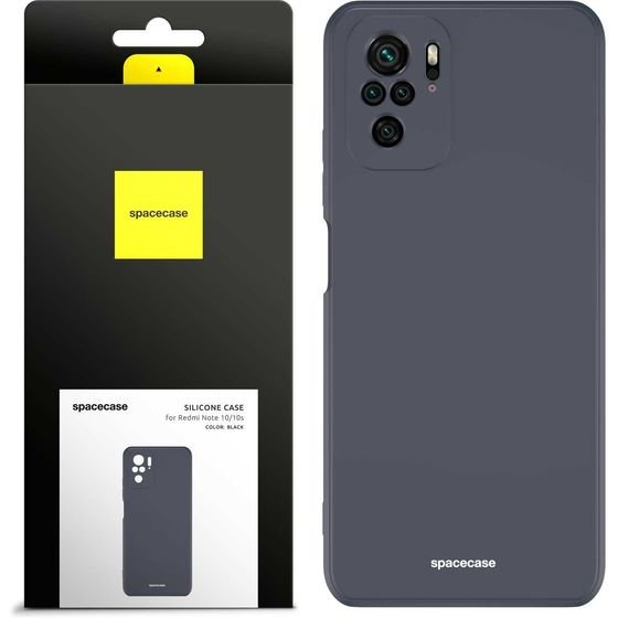 Spacecase Silicone Case Redmi Note 10/10s black - (5905123439827)