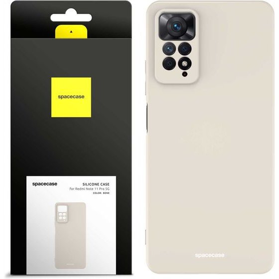 Spacecase Silicone Case Redmi Note 11 Pro 5G bone - (5905123448485)