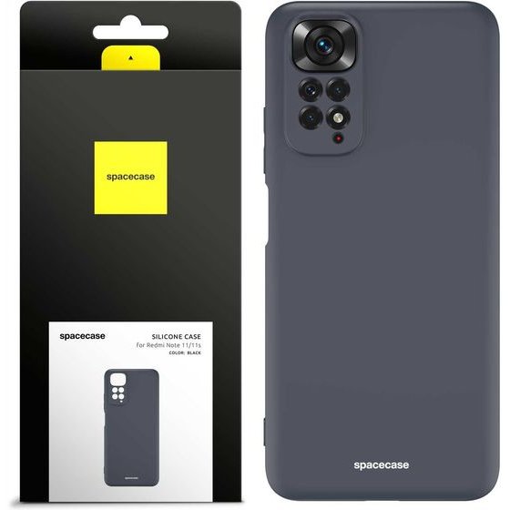 Spacecase Silicone Case Redmi Note 11/11s black - (5905123439902)