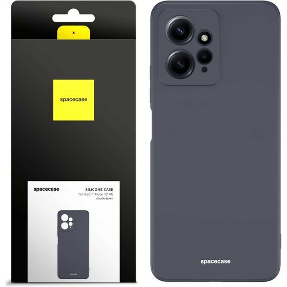 Spacecase Silicone Case Redmi Note 12 4G black - (5905719015787)