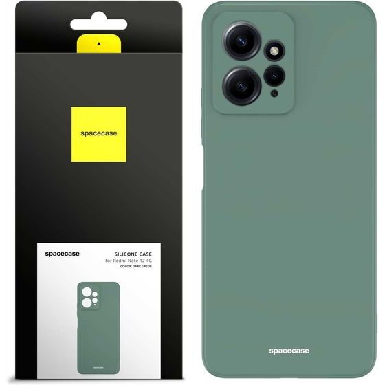 Spacecase Silicone Case Redmi Note 12 4G dark green - (5905719015817)