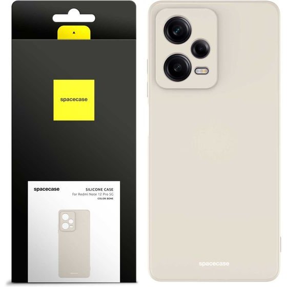 Spacecase Silicone Case Redmi Note 12 Pro 5G bone - (5905719015640)