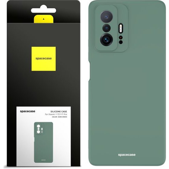 Spacecase Silicone Case Xiaomi 11T/11T Pro dark green - (5905123439612)