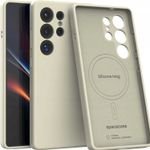 Spacecase Silicone Mag Galaxy S25 Ultra beige - (5905719114220)