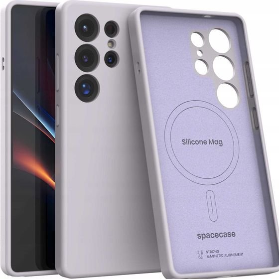 Spacecase Silicone Mag Galaxy S25 Ultra light purple - (5905719114237)