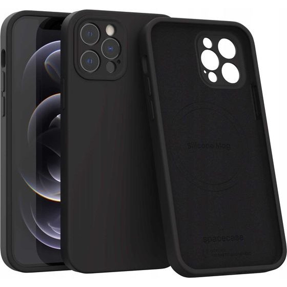 Spacecase Silicone Mag iPhone 12 Pro black - (5905719138660)